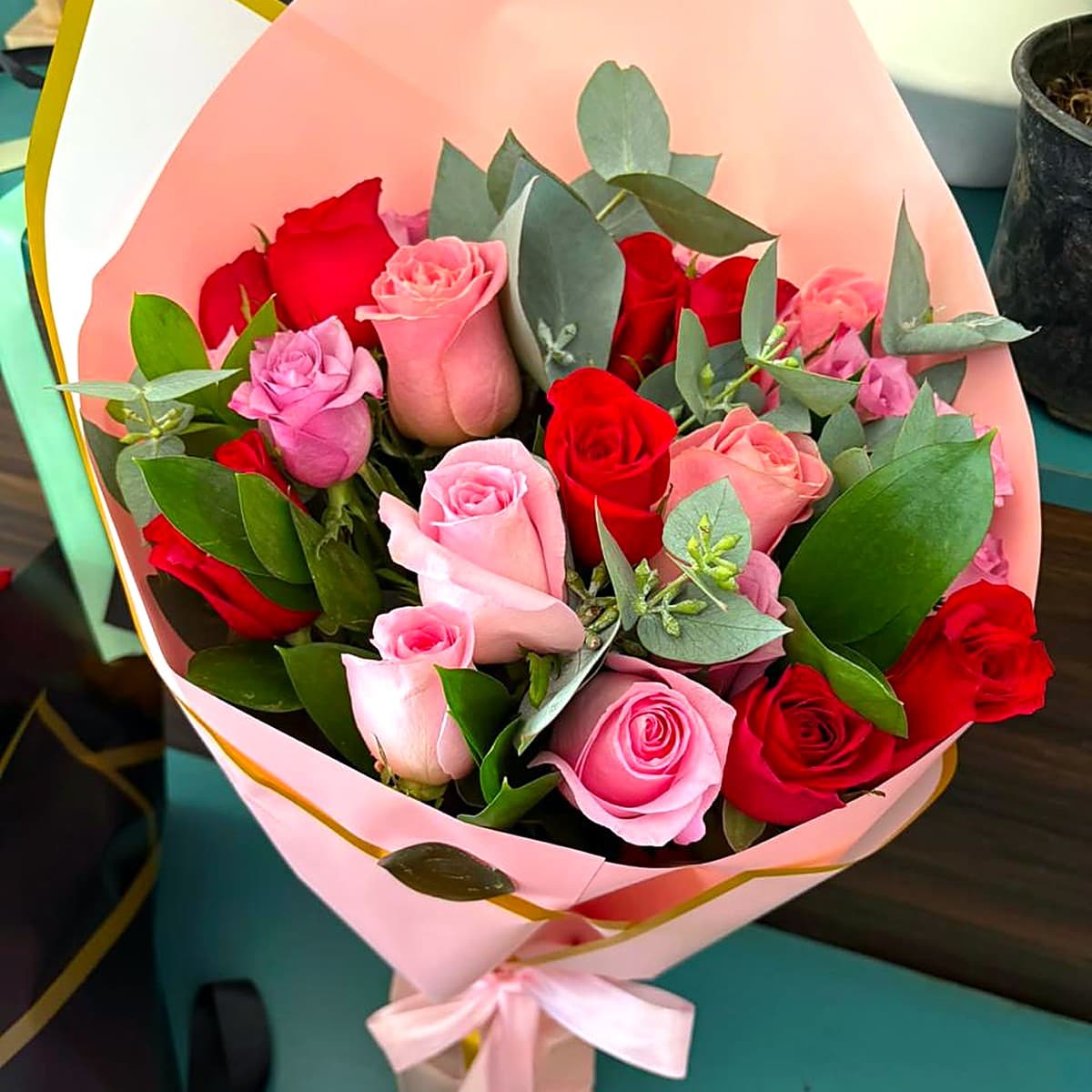 Ramo Corazón Rosa