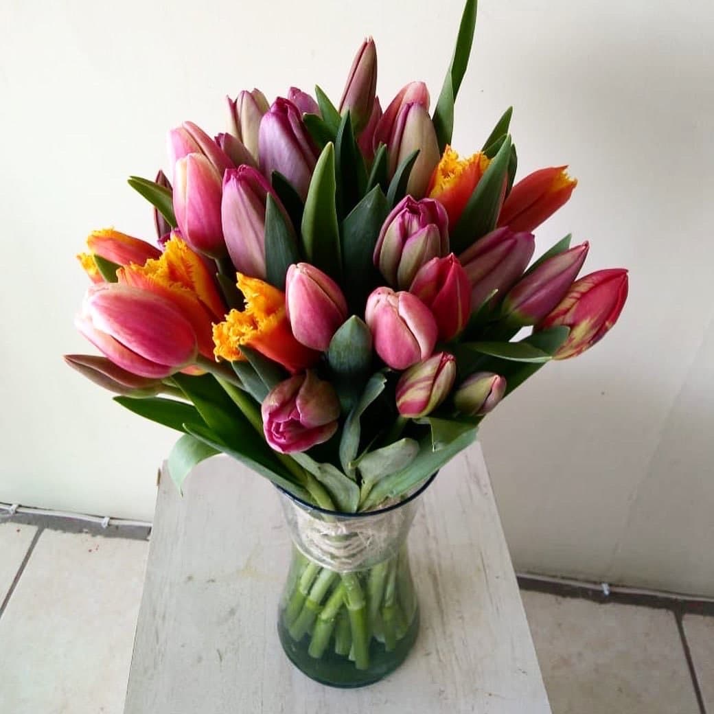 Florero Tulipanes de Colores