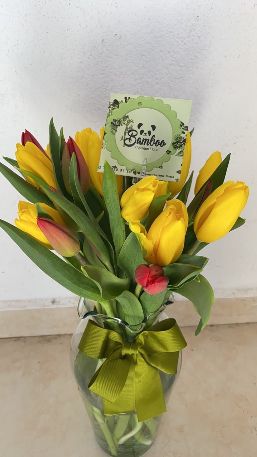 Florero Tulipanes Sol